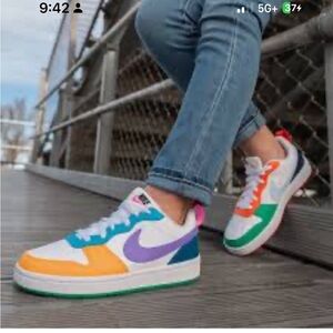 Nike Women’s Court Borough Low Recraft GS Multi Colored Shoes Tennies 6.5M 8W